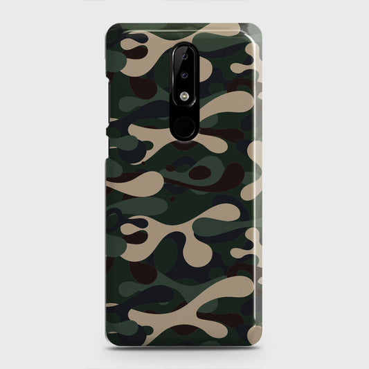 Nokia 3.1 Plus Cover - Camo Series - Dark Green Design - Matte Finish - Snap On Hard Case with LifeTime Colors Guarantee