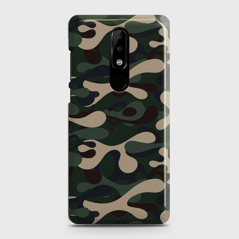 Nokia 3.1 Plus Cover - Camo Series - Dark Green Design - Matte Finish - Snap On Hard Case with LifeTime Colors Guarantee