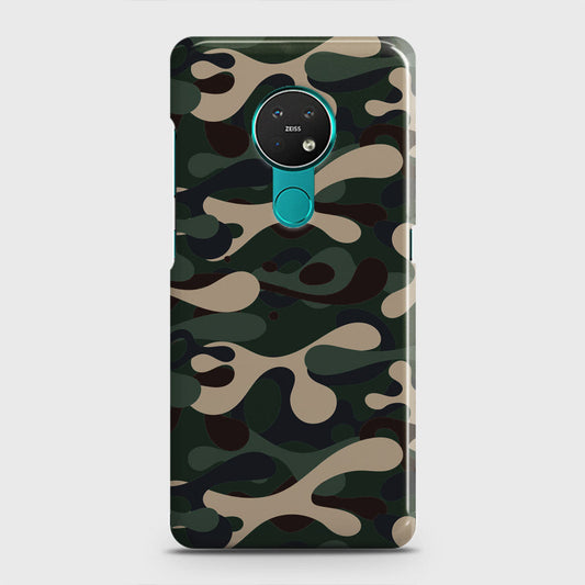 Nokia 6.2 Cover - Camo Series - Dark Green Design - Matte Finish - Snap On Hard Case with LifeTime Colors Guarantee
