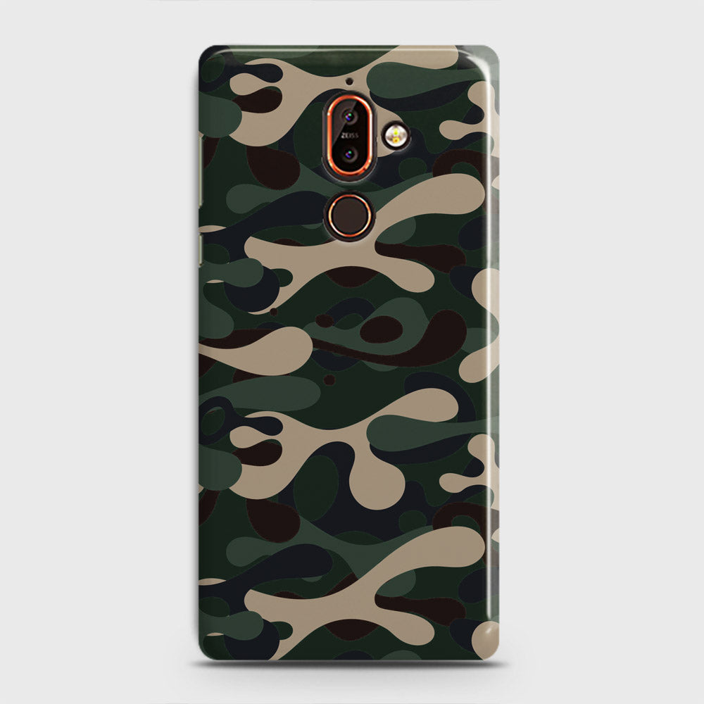 Nokia 7 Plus Cover - Camo Series - Dark Green Design - Matte Finish - Snap On Hard Case with LifeTime Colors Guarantee
