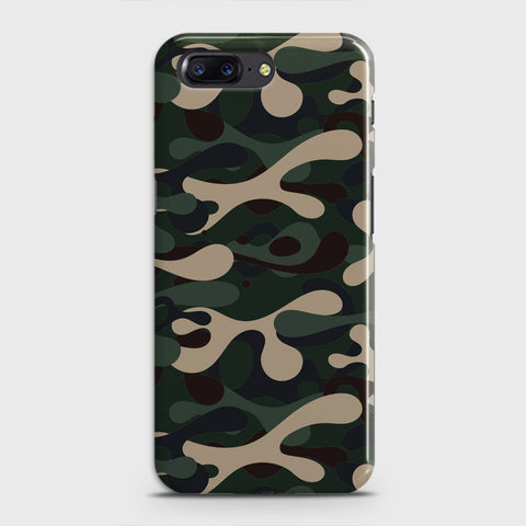OnePlus 5  Cover - Camo Series - Dark Green Design - Matte Finish - Snap On Hard Case with LifeTime Colors Guarantee
