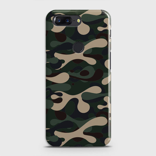 OnePlus 5T  Cover - Camo Series - Dark Green Design - Matte Finish - Snap On Hard Case with LifeTime Colors Guarantee