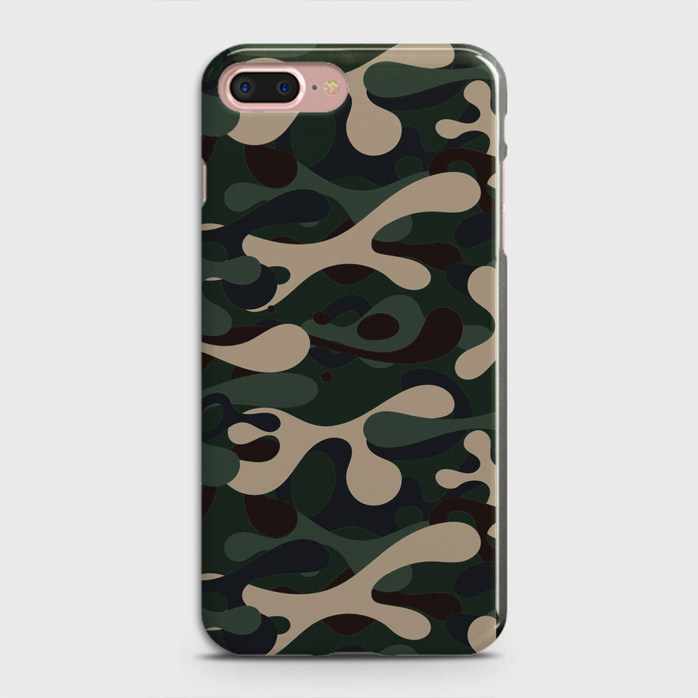 iPhone 8 Plus Cover - Camo Series - Dark Green Design - Matte Finish - Snap On Hard Case with LifeTime Colors Guarantee