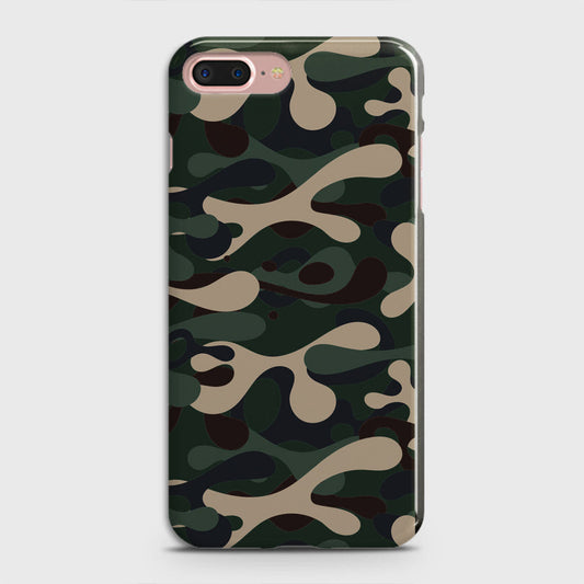 iPhone 8 Plus Cover - Camo Series - Dark Green Design - Matte Finish - Snap On Hard Case with LifeTime Colors Guarantee