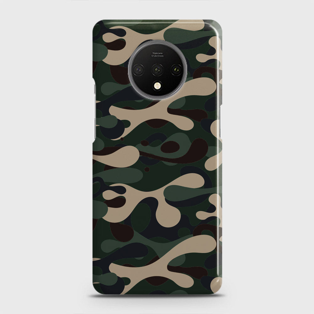 OnePlus 7T Cover - Camo Series - Dark Green Design - Matte Finish - Snap On Hard Case with LifeTime Colors Guarantee