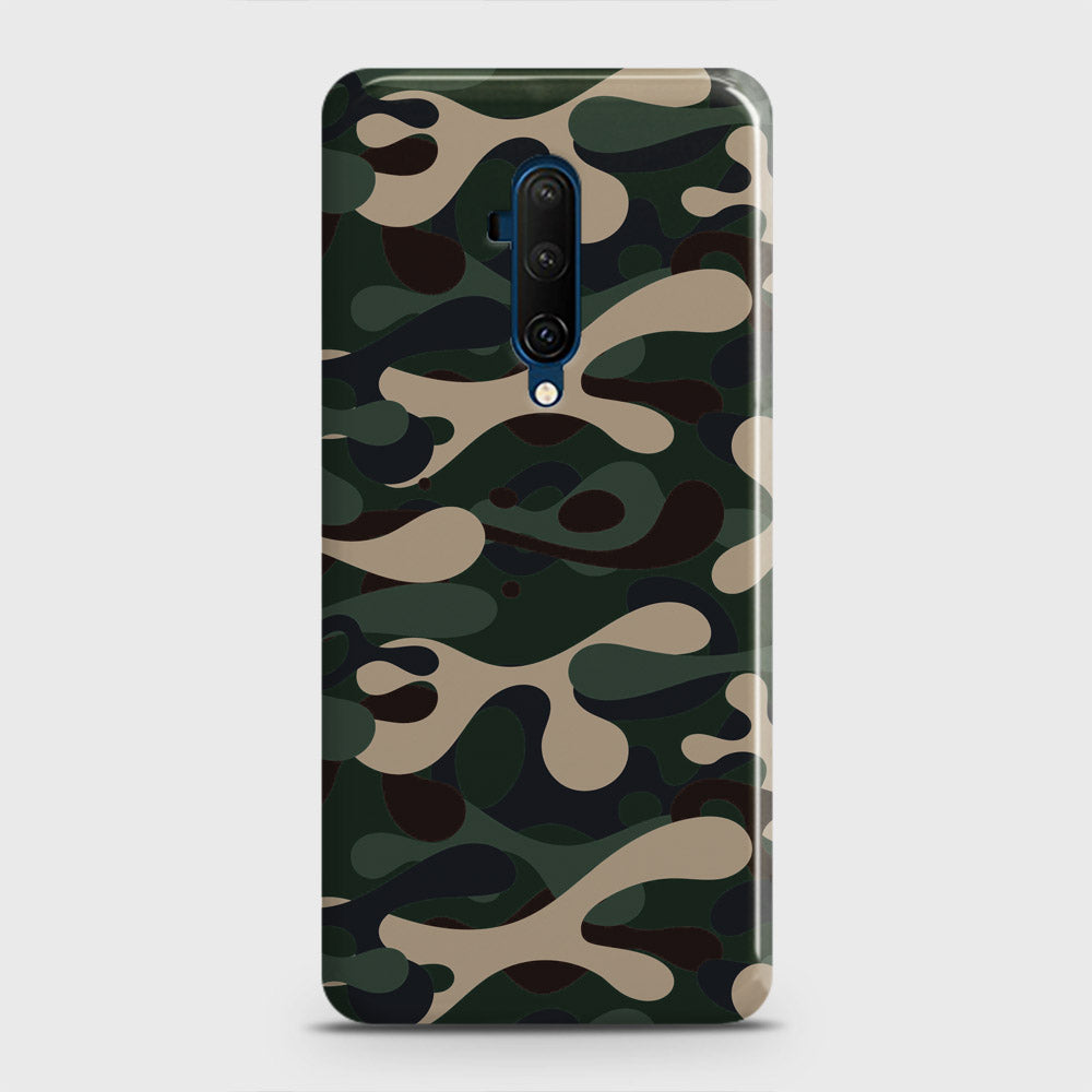 OnePlus 7T Pro  Cover - Camo Series - Dark Green Design - Matte Finish - Snap On Hard Case with LifeTime Colors Guarantee