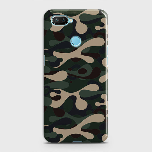 Oppo A5 with Sensor Cut Cover - Camo Series - Dark Green Design - Matte Finish - Snap On Hard Case with LifeTime Colors Guarantee