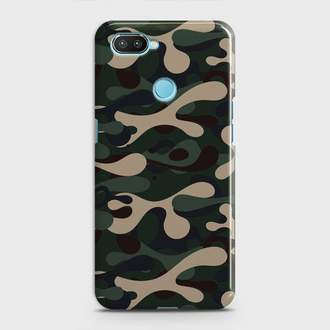 Oppo A5 with Sensor Cut Cover - Camo Series - Dark Green Design - Matte Finish - Snap On Hard Case with LifeTime Colors Guarantee
