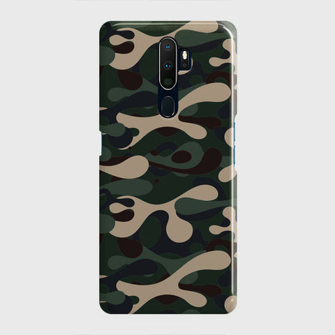 Oppo A9 2020 Cover - Camo Series - Dark Green Design - Matte Finish - Snap On Hard Case with LifeTime Colors Guarantee