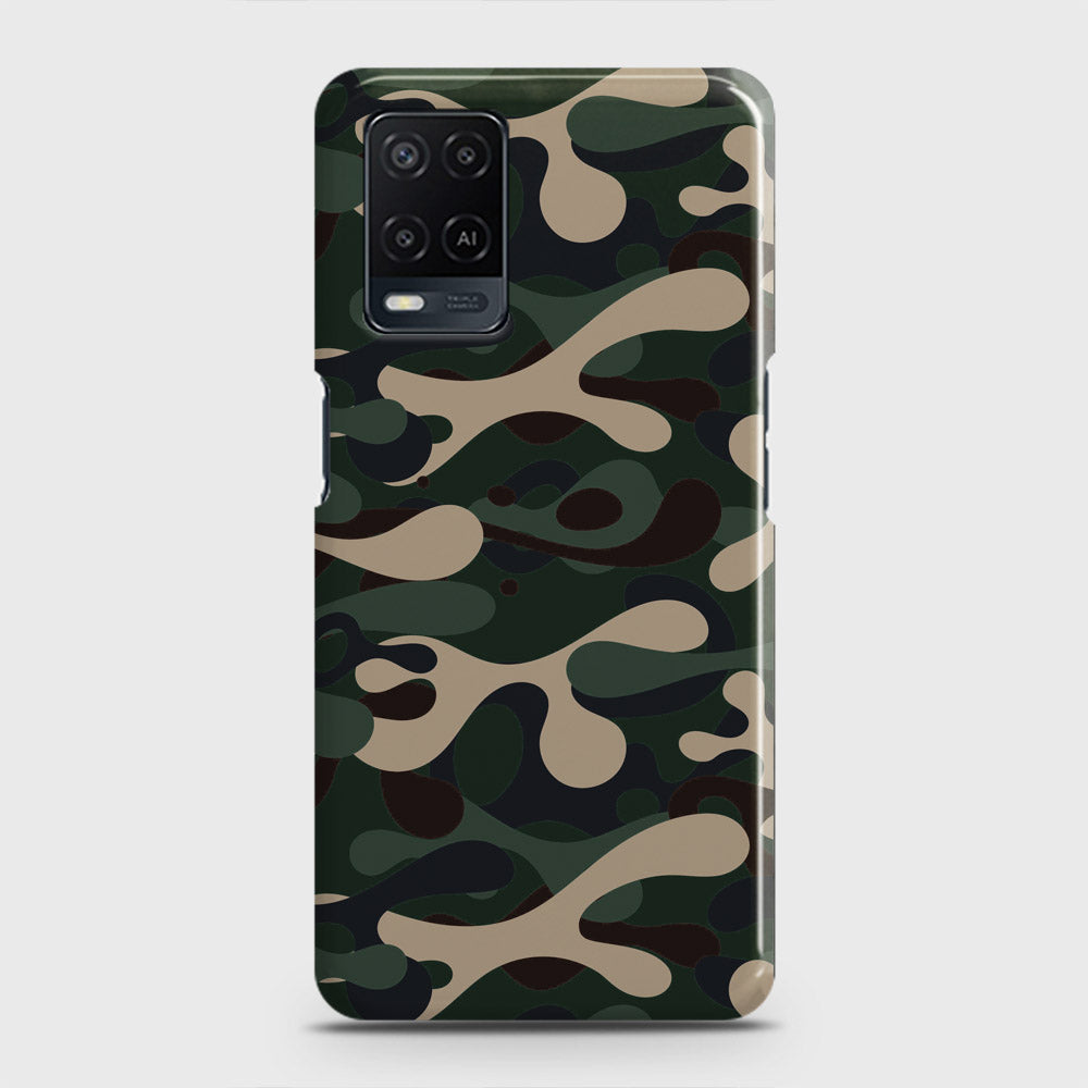 Oppo A54  Cover - Camo Series - Dark Green Design - Matte Finish - Snap On Hard Case with LifeTime Colors Guarantee