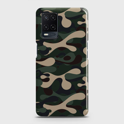 Oppo A54  Cover - Camo Series - Dark Green Design - Matte Finish - Snap On Hard Case with LifeTime Colors Guarantee