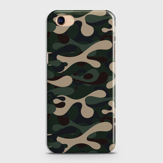 Oppo A83 / A1 Cover - Camo Series - Dark Green Design - Matte Finish - Snap On Hard Case with LifeTime Colors Guarantee