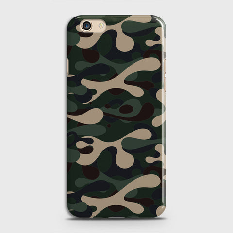 Oppo F3 Cover - Camo Series - Dark Green Design - Matte Finish - Snap On Hard Case with LifeTime Colors Guarantee