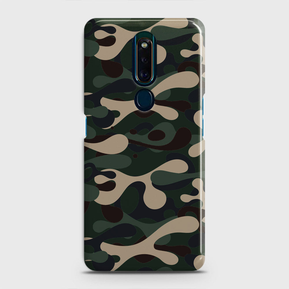 Oppo F11 Pro Cover - Camo Series - Dark Green Design - Matte Finish - Snap On Hard Case with LifeTime Colors Guarantee
