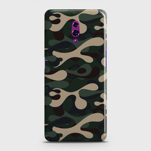 Oppo Reno Cover - Camo Series - Dark Green Design - Matte Finish - Snap On Hard Case with LifeTime Colors Guarantee