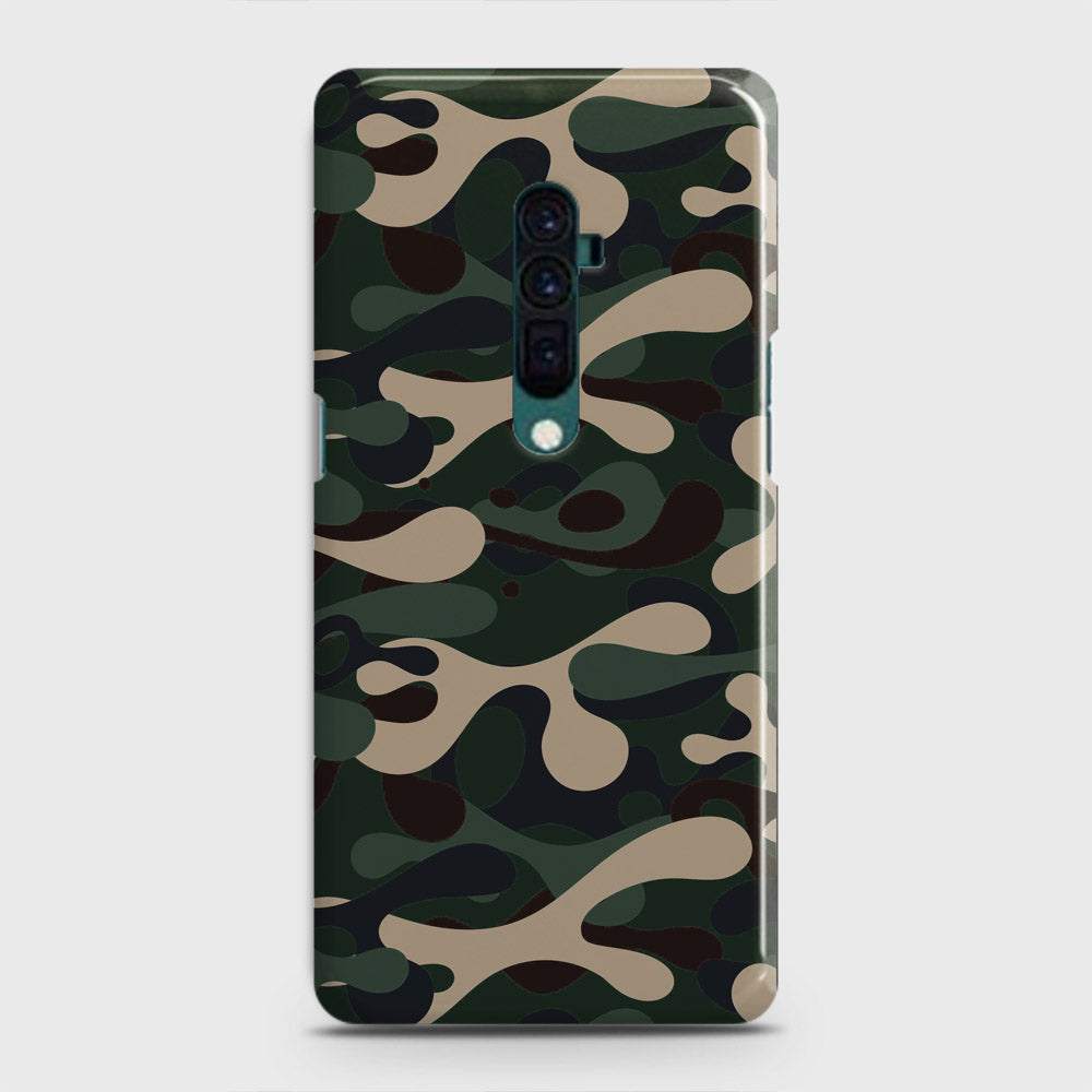 Oppo Reno 10x zoom Cover - Camo Series - Dark Green Design - Matte Finish - Snap On Hard Case with LifeTime Colors Guarantee