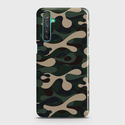 Realme 6s Cover - Camo Series - Dark Green Design - Matte Finish - Snap On Hard Case with LifeTime Colors Guarantee