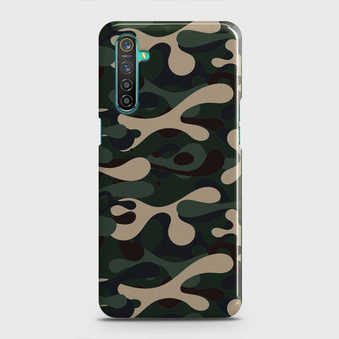 Realme 6 Cover - Camo Series - Dark Green Design - Matte Finish - Snap On Hard Case with LifeTime Colors Guarantee