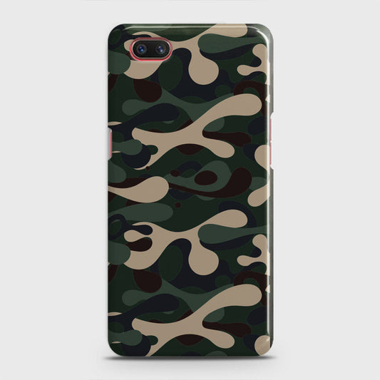 Realme C2 with out flash Dark hole Cover - Camo Series - Dark Green Design - Matte Finish - Snap On Hard Case with LifeTime Colors Guarantee