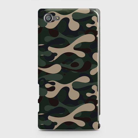 Sony Xperia Z5 Compact / Z5 Mini Cover - Camo Series - Dark Green Design - Matte Finish - Snap On Hard Case with LifeTime Colors Guarantee