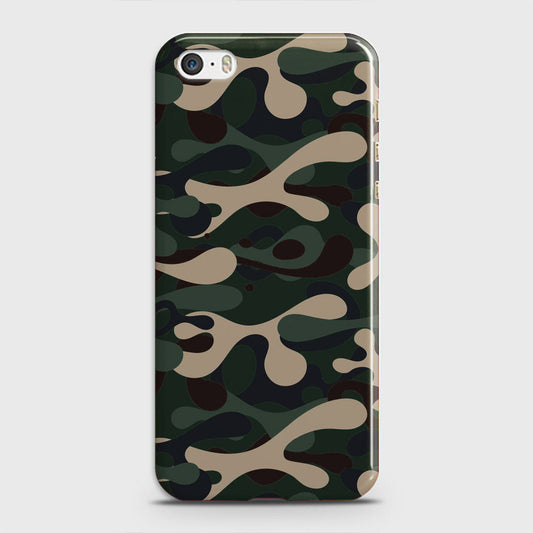 iPhone 5C Cover - Camo Series - Dark Green Design - Matte Finish - Snap On Hard Case with LifeTime Colors Guarantee