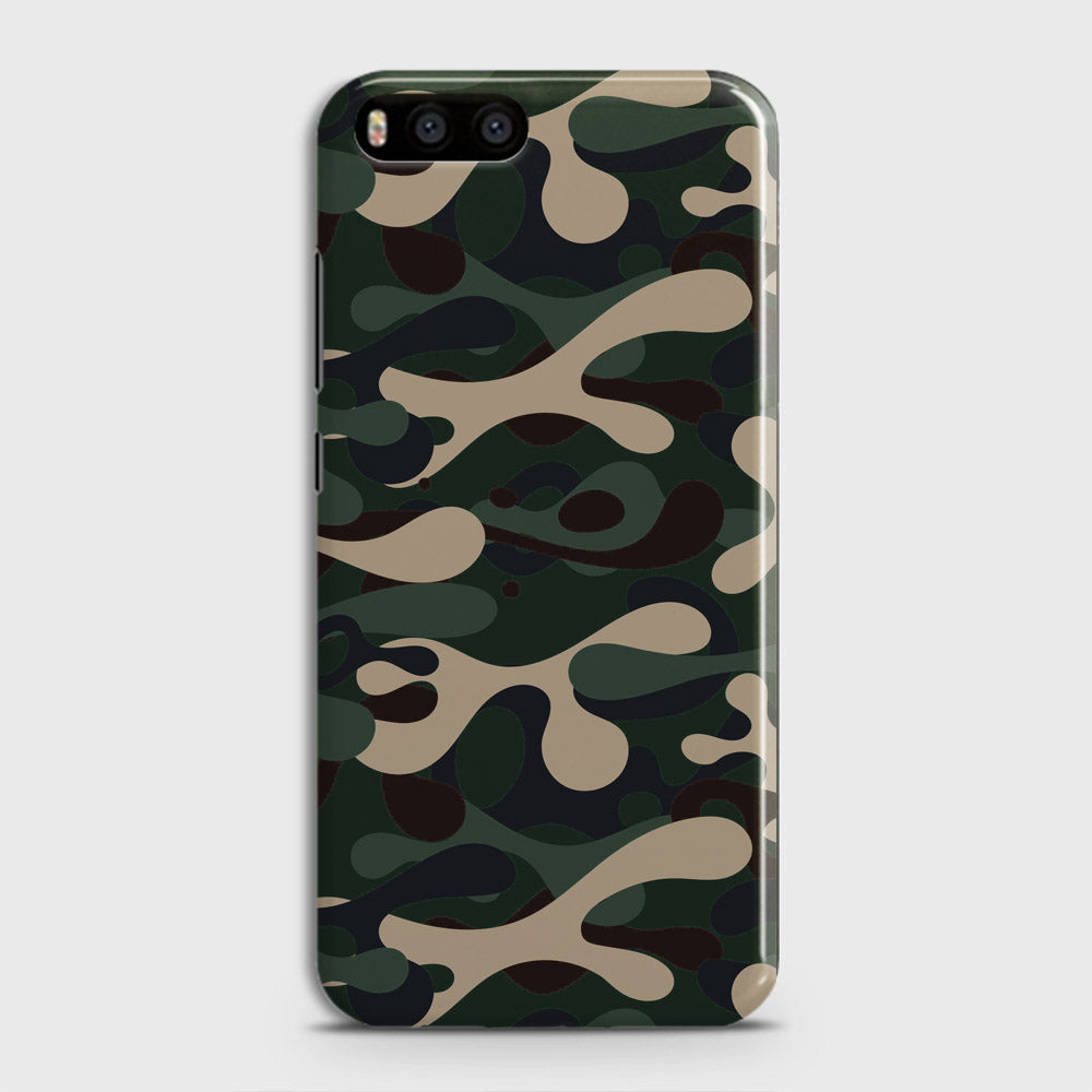 Xiaomi Mi 6  Cover - Camo Series - Dark Green Design - Matte Finish - Snap On Hard Case with LifeTime Colors Guarantee