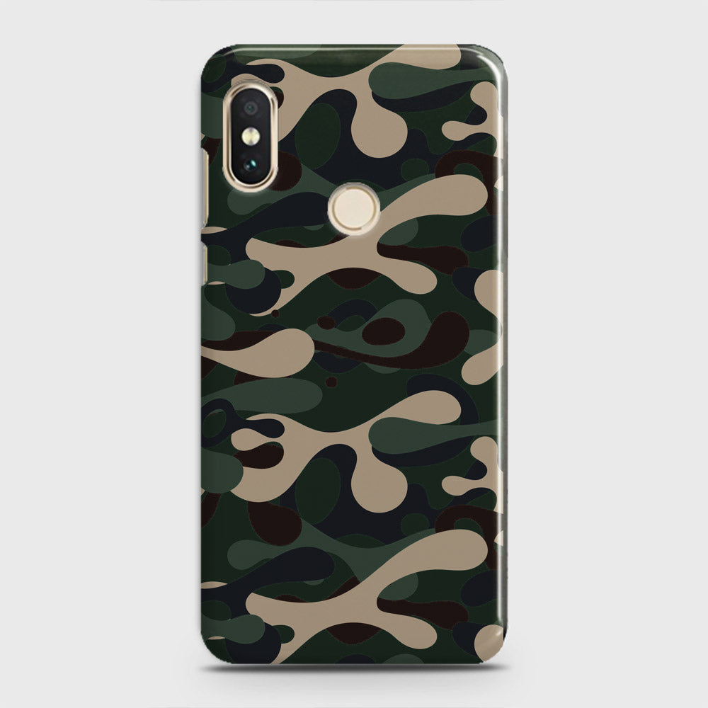 Xiaomi Mi 8 Cover - Camo Series - Dark Green Design - Matte Finish - Snap On Hard Case with LifeTime Colors Guarantee