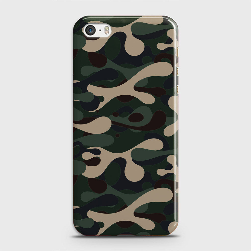 iPhone 5 Cover - Camo Series - Dark Green Design - Matte Finish - Snap On Hard Case with LifeTime Colors Guarantee