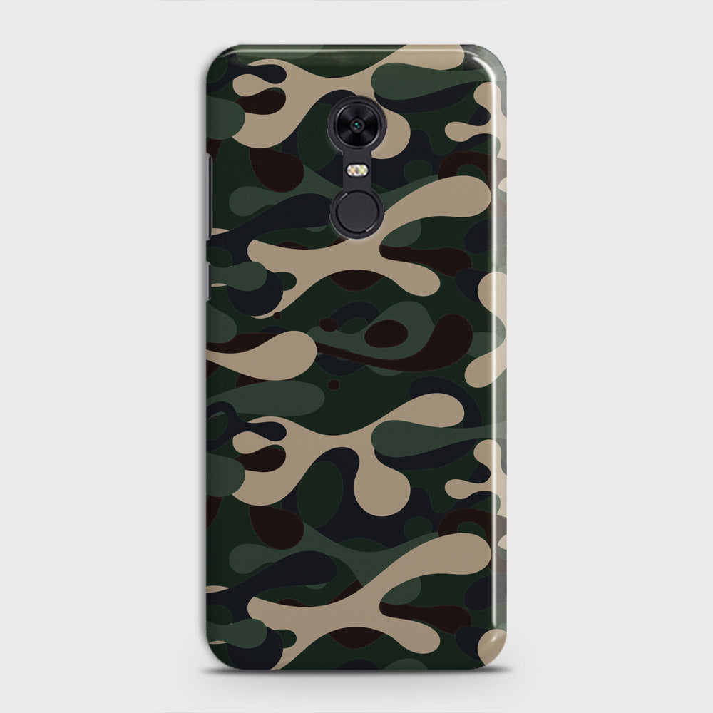 Redmi 5 Plus  Cover - Camo Series - Dark Green Design - Matte Finish - Snap On Hard Case with LifeTime Colors Guarantee