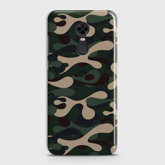 Redmi 5 Plus  Cover - Camo Series - Dark Green Design - Matte Finish - Snap On Hard Case with LifeTime Colors Guarantee