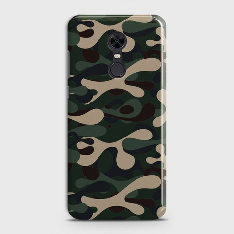 Redmi 5 Plus  Cover - Camo Series - Dark Green Design - Matte Finish - Snap On Hard Case with LifeTime Colors Guarantee
