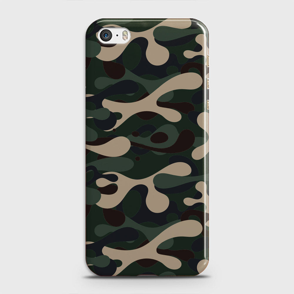 iPhone 5s Cover - Camo Series - Dark Green Design - Matte Finish - Snap On Hard Case with LifeTime Colors Guarantee