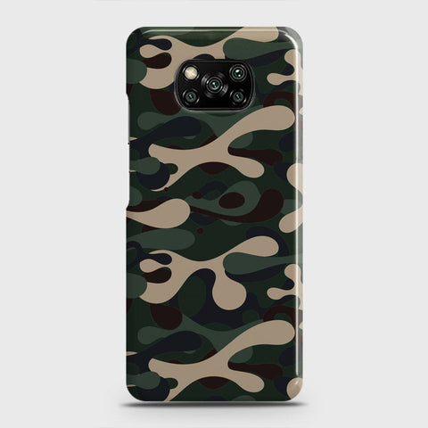Xiaomi Poco X3 Cover - Camo Series - Dark Green Design - Matte Finish - Snap On Hard Case with LifeTime Colors Guarantee