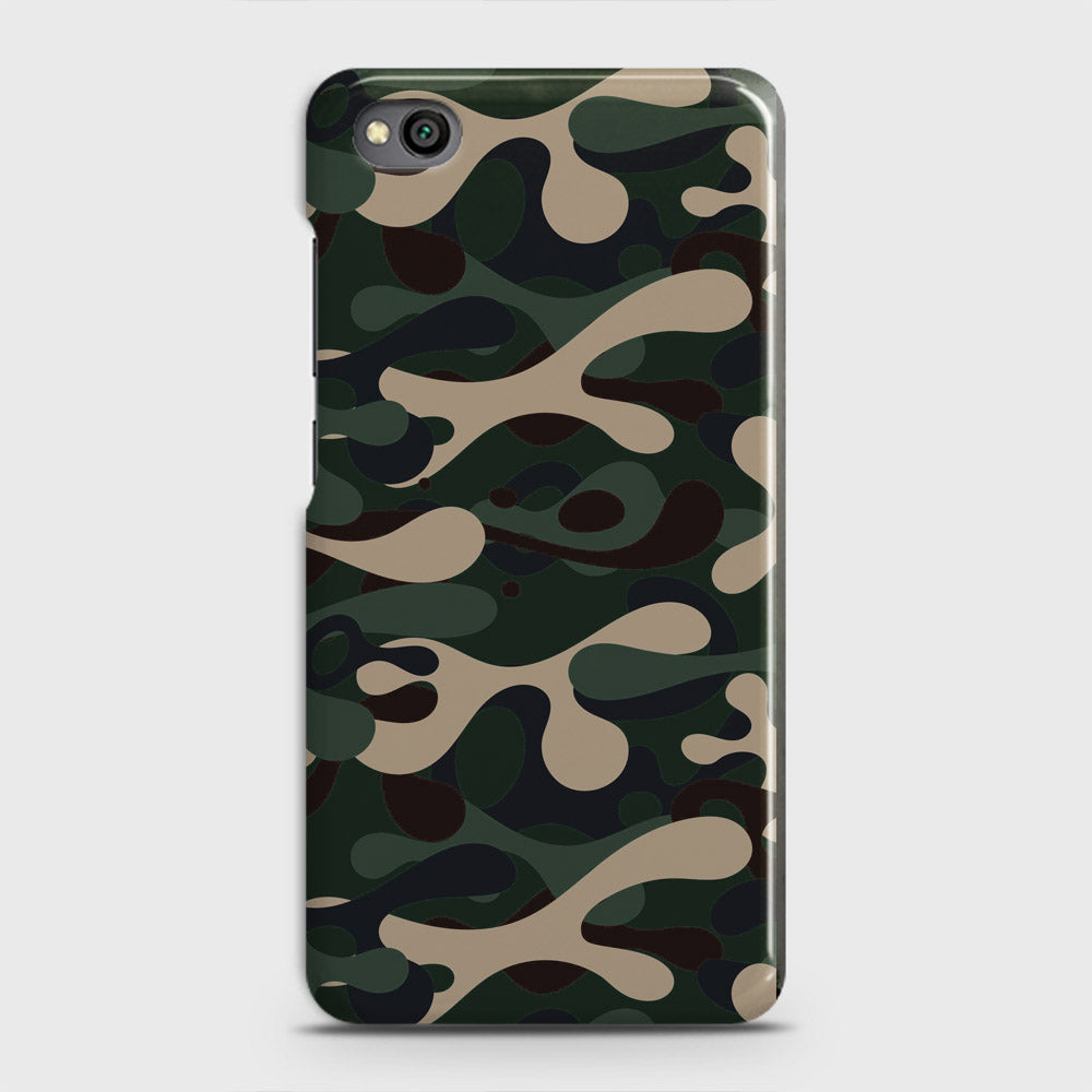 Xiaomi Redmi Go Cover - Camo Series - Dark Green Design - Matte Finish - Snap On Hard Case with LifeTime Colors Guarantee