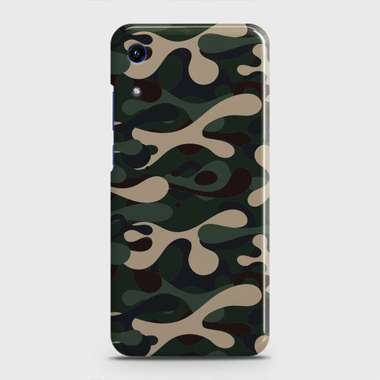 Honor 8A Without Sensor Cut Cover - Camo Series - Dark Green Design - Matte Finish - Snap On Hard Case with LifeTime Colors Guarantee