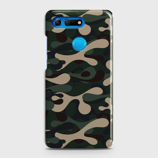Huawei Honor View 20 Cover - Camo Series - Dark Green Design - Matte Finish - Snap On Hard Case with LifeTime Colors Guarantee