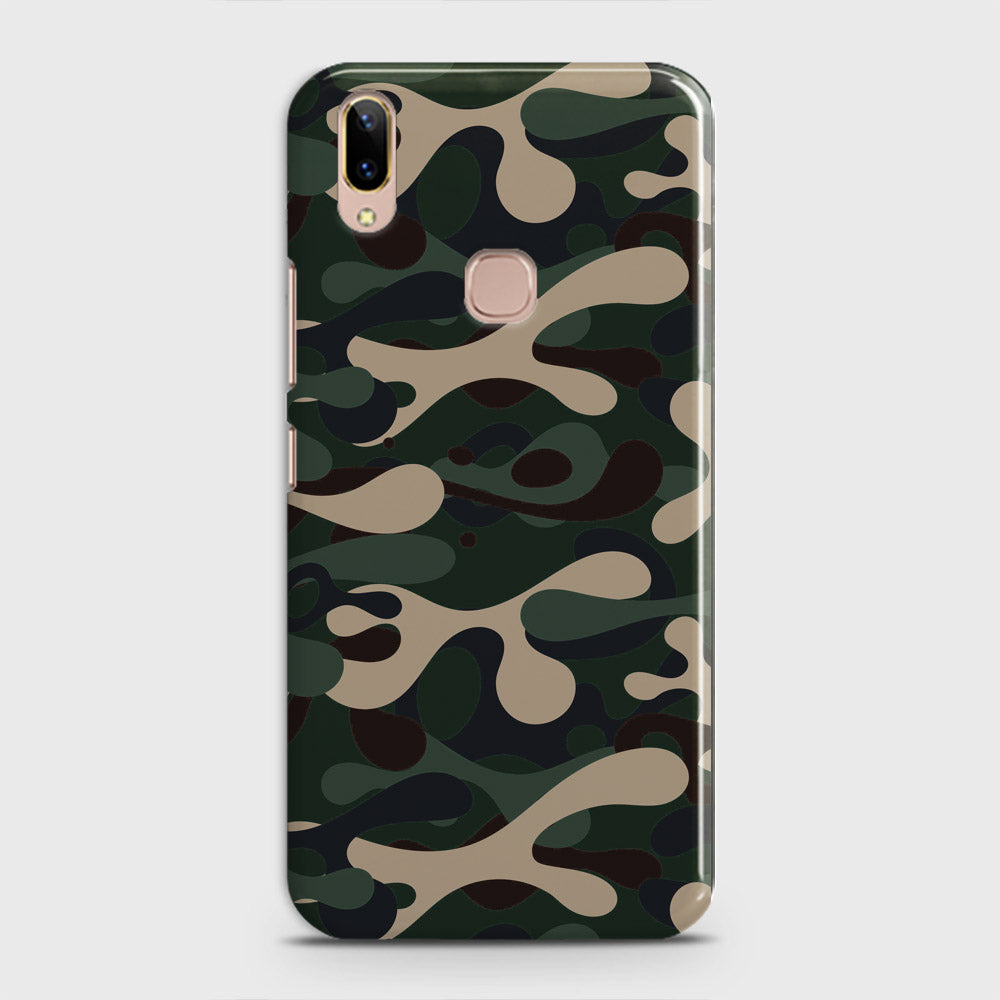 Vivo V9 / V9 Youth Cover - Camo Series - Dark Green Design - Matte Finish - Snap On Hard Case with LifeTime Colors Guarantee
