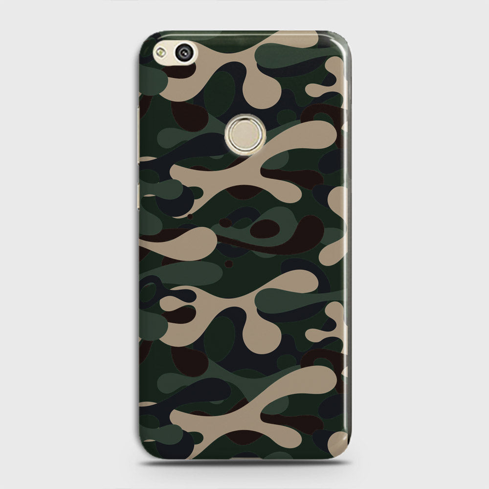 Huawei Honor 8 Lite Cover - Camo Series - Dark Green Design - Matte Finish - Snap On Hard Case with LifeTime Colors Guarantee