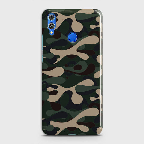 Huawei Honor 8X Cover - Camo Series - Dark Green Design - Matte Finish - Snap On Hard Case with LifeTime Colors Guarantee