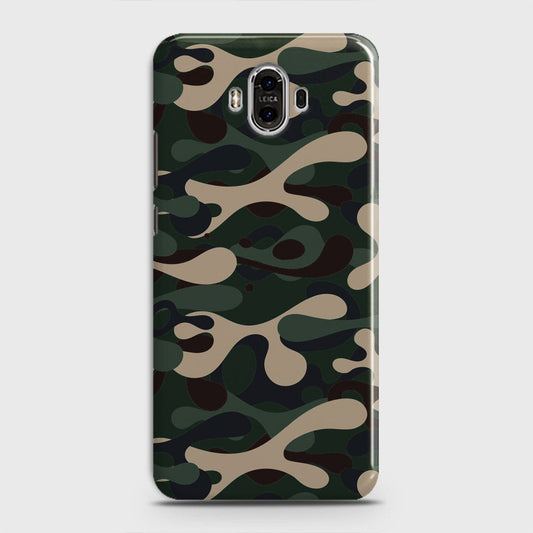 Huawei Mate 10 Cover - Camo Series - Dark Green Design - Matte Finish - Snap On Hard Case with LifeTime Colors Guarantee