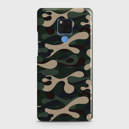 Huawei Mate 20 Cover - Camo Series - Dark Green Design - Matte Finish - Snap On Hard Case with LifeTime Colors Guarantee