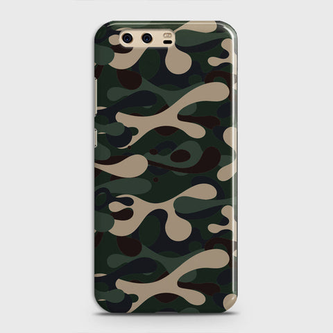 Huawei P10 Cover - Camo Series - Dark Green Design - Matte Finish - Snap On Hard Case with LifeTime Colors Guarantee