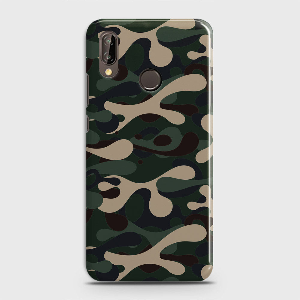Huawei P20 Lite Cover - Camo Series - Dark Green Design - Matte Finish - Snap On Hard Case with LifeTime Colors Guarantee