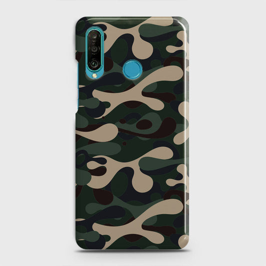 Huawei P30 lite Cover - Camo Series - Dark Green Design - Matte Finish - Snap On Hard Case with LifeTime Colors Guarantee