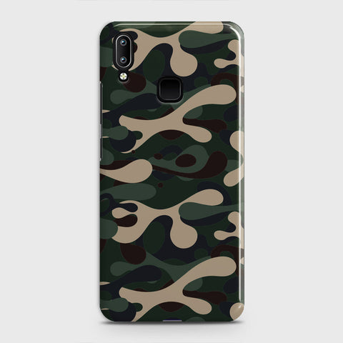 Vivo V11 Cover - Camo Series - Dark Green Design - Matte Finish - Snap On Hard Case with LifeTime Colors Guarantee