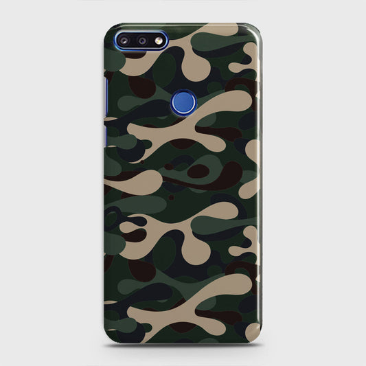 Honor 7A Cover - Camo Series - Dark Green Design - Matte Finish - Snap On Hard Case with LifeTime Colors Guarantee