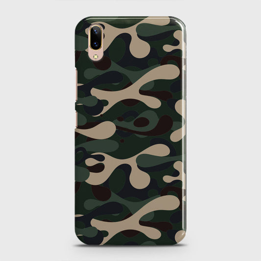 Vivo V11 Pro Cover - Camo Series - Dark Green Design - Matte Finish - Snap On Hard Case with LifeTime Colors Guarantee