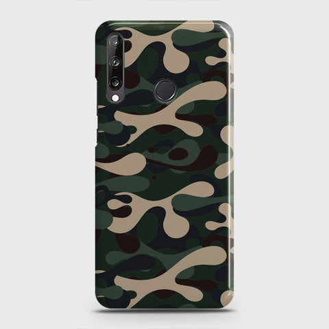 Huawei Y7p  Cover - Camo Series - Dark Green Design - Matte Finish - Snap On Hard Case with LifeTime Colors Guarantee