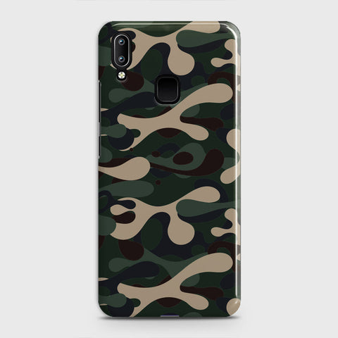 Vivo Y95 Cover - Camo Series - Dark Green Design - Matte Finish - Snap On Hard Case with LifeTime Colors Guarantee