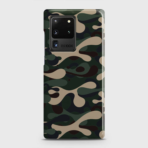 Samsung Galaxy S20 Ultra Cover - Camo Series - Dark Green Design - Matte Finish - Snap On Hard Case with LifeTime Colors Guarantee